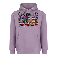 Lavender god bless the usa Heavyweight Hoodie - CowGirlArtShop