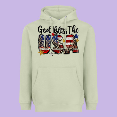 God Bless The Usa Heavyweight Hoodie Designed By Cowgirlartshop