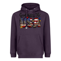Plum god bless the usa Heavyweight Hoodie - CowGirlArtShop