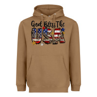 Toasted Coconut god bless the usa Heavyweight Hoodie - CowGirlArtShop