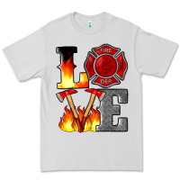 Dove Grey firefighter love Premium Tee - Artiststas