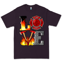 Plum firefighter love Premium Tee - Artiststas