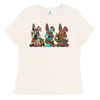 Bone leopard cowhide turquoise cactus bunny's Ladies Tee - JahusDesignShop