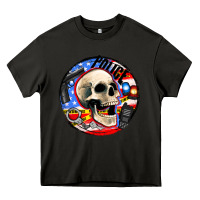 Asphalt police skull and police equipment Heavy Core Tee - AdoDesignShop