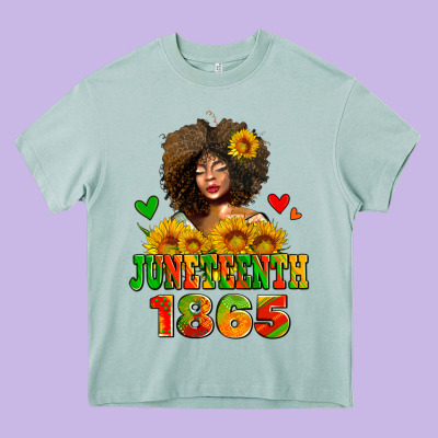 Afro Woman Juneteenth 1865 Heavy Core Tee Designed By Adodesignshop