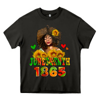Asphalt afro woman juneteenth 1865 Heavy Core Tee - AdoDesignShop