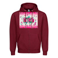 Burgundy I am a survivor Zipper Hoodie - NancyCooperArtShop