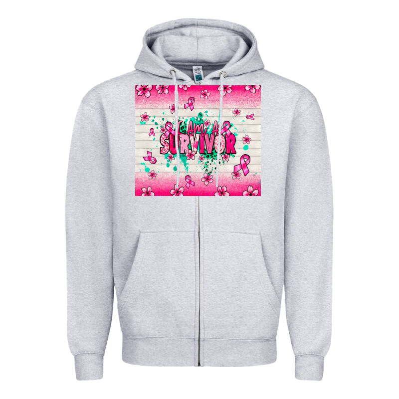 I Am A Survivor Zipper Hoodie by NancyCooperArtShop | Teevron