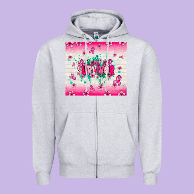 I Am A Survivor Zipper Hoodie Designed By Nancycooperartshop