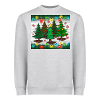 Heather Grey christmas trees tumbler Heavyweight Sweatshirt - BundleAndBundleShop