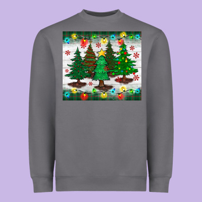 Christmas Trees Tumbler Heavyweight Sweatshirt Designed By Bundleandbundleshop