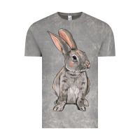 Cloud Rock Easter bunny Vintage Tee - NancyCooperArtShop
