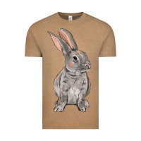 Vintage Coffee Easter bunny Vintage Tee - NancyCooperArtShop