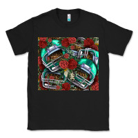 Black floral american football  helmet Classic Tee - NancyCooperArtShop