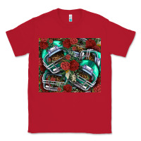 Red floral american football  helmet Classic Tee - NancyCooperArtShop