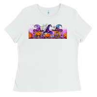 White halloween witch gnomes libbey cup Ladies Tee - BundleAndBundleShop