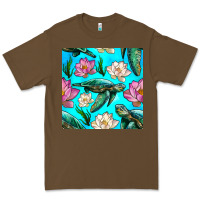 Cacao sea turtle seamless pattern Premium Tee - BundleAndBundleShop