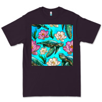 Plum sea turtle seamless pattern Premium Tee - BundleAndBundleShop
