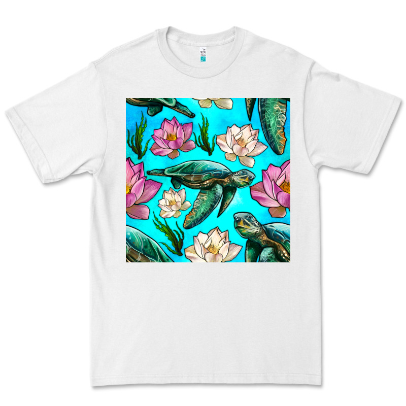 Sea Turtle Seamless Pattern Premium Tee by BundleAndBundleShop | Teevron