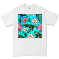 White sea turtle seamless pattern Premium Tee - BundleAndBundleShop