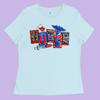 Usa Nurse Ladies Tee Designed By Ranaportraitstore