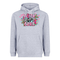 Heather Grey Faith hope cure Cancer Awareness Heavyweight Hoodie - HowdyJamesFarm