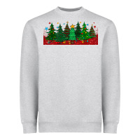 Heather Grey christmas trees libbey glass Heavyweight Sweatshirt - BundleAndBundleShop