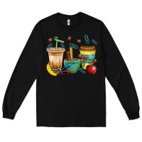 Black School Boy Coffee Cup Bbs Long Sleeve Tee - BundleAndBundleShop