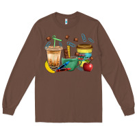 Chestnut School Boy Coffee Cup Bbs Long Sleeve Tee - BundleAndBundleShop