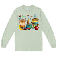 Matcha School Boy Coffee Cup Bbs Long Sleeve Tee - BundleAndBundleShop