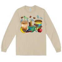 Mushroom School Boy Coffee Cup Bbs Long Sleeve Tee - BundleAndBundleShop