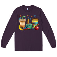 Plum School Boy Coffee Cup Bbs Long Sleeve Tee - BundleAndBundleShop