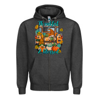 Charcoal Heather Thankful Blessed Zipper Hoodie - texasbilliewilder
