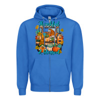 True Royal Thankful Blessed Zipper Hoodie - texasbilliewilder