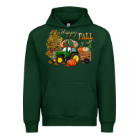 Forest Green Happy Fall Y'all Urban Hoodie - BundleAndBundleShop