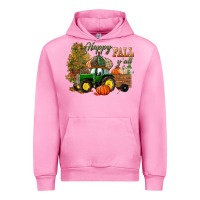 Fuchsia Pink Happy Fall Y'all Urban Hoodie - BundleAndBundleShop