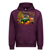 Mauve Wine Happy Fall Y'all Urban Hoodie - BundleAndBundleShop
