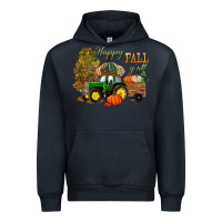 Navy Happy Fall Y'all Urban Hoodie - BundleAndBundleShop