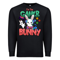 Black I'm the game Bunny Easter day Premium Sweatshirt - HowdyJamesFarm