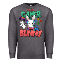 Charcoal Heather I'm the game Bunny Easter day Premium Sweatshirt - HowdyJamesFarm