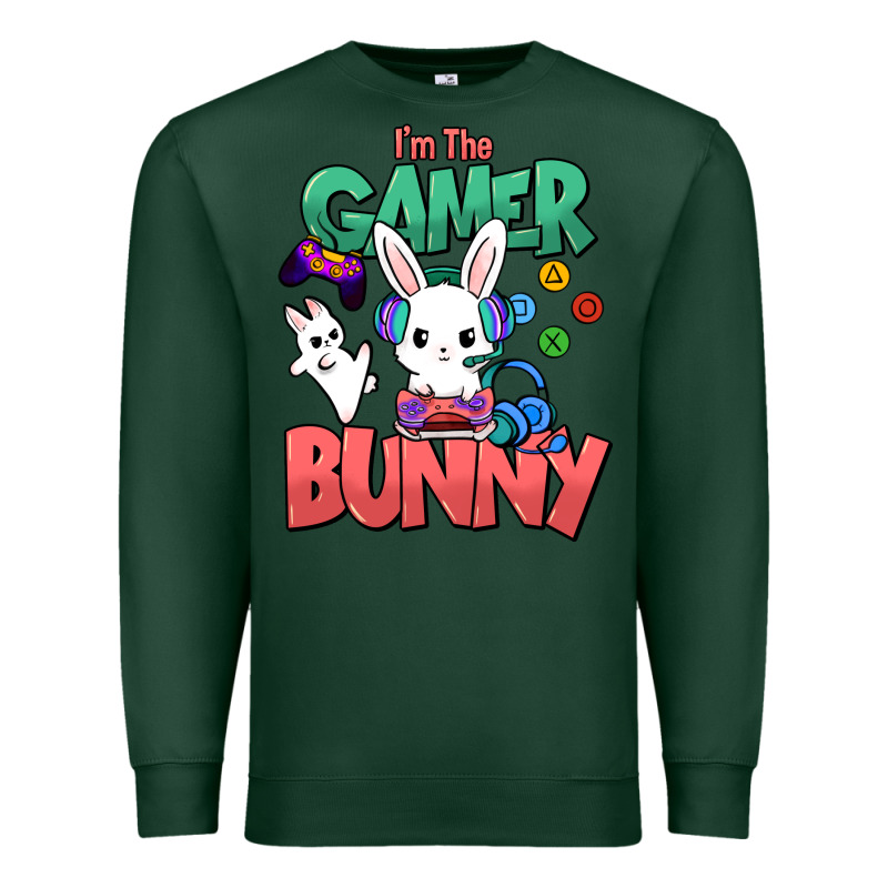I'm The Game Bunny Easter Day Premium Sweatshirt by HowdyJamesFarm | Teevron
