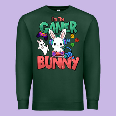 I'm The Game Bunny Easter Day Premium Sweatshirt Designed By Howdyjamesfarm