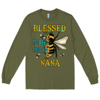 Army Green Blessed To Bee Nana Long Sleeve Tee - JahusDesignShop