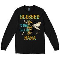 Black Blessed To Bee Nana Long Sleeve Tee - JahusDesignShop