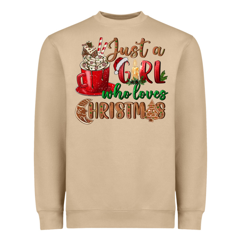 Just A Girl Who Loves Christmas Heavyweight Sweatshirt by BundleAndBundleShop | Teevron