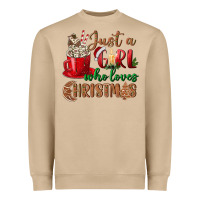Mushroom just a girl who loves christmas Heavyweight Sweatshirt - BundleAndBundleShop