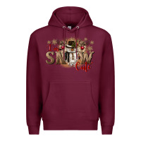 Burgundy im snow cute Premium Hoodie - CowGirlArtShop