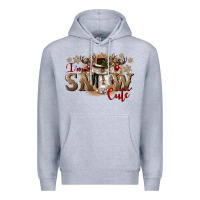 Heather Grey im snow cute Premium Hoodie - CowGirlArtShop