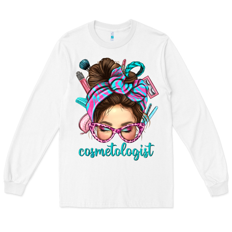 Messy Bun Cosmetologist Bbs Long Sleeve Tee by BundleAndBundleShop | Teevron
