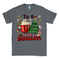 Charcoal Heather 'tis the season with christmas tree and hot cocoa Classic Tee - MaliasSmallBusiness